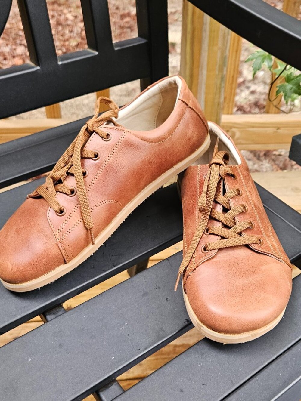 SVONY Handmade Leather Earth Grounding Shoes I Zero Drop Lace Up 7.5